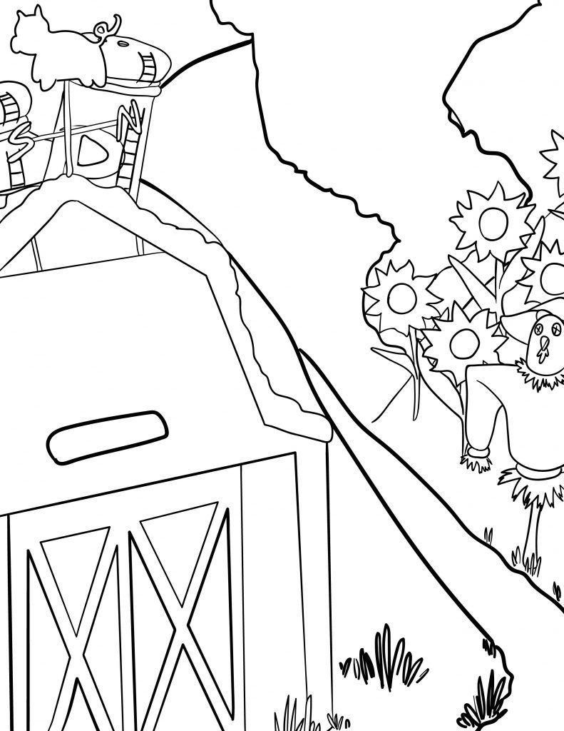 Waffle Smash coloring page of Barnyard